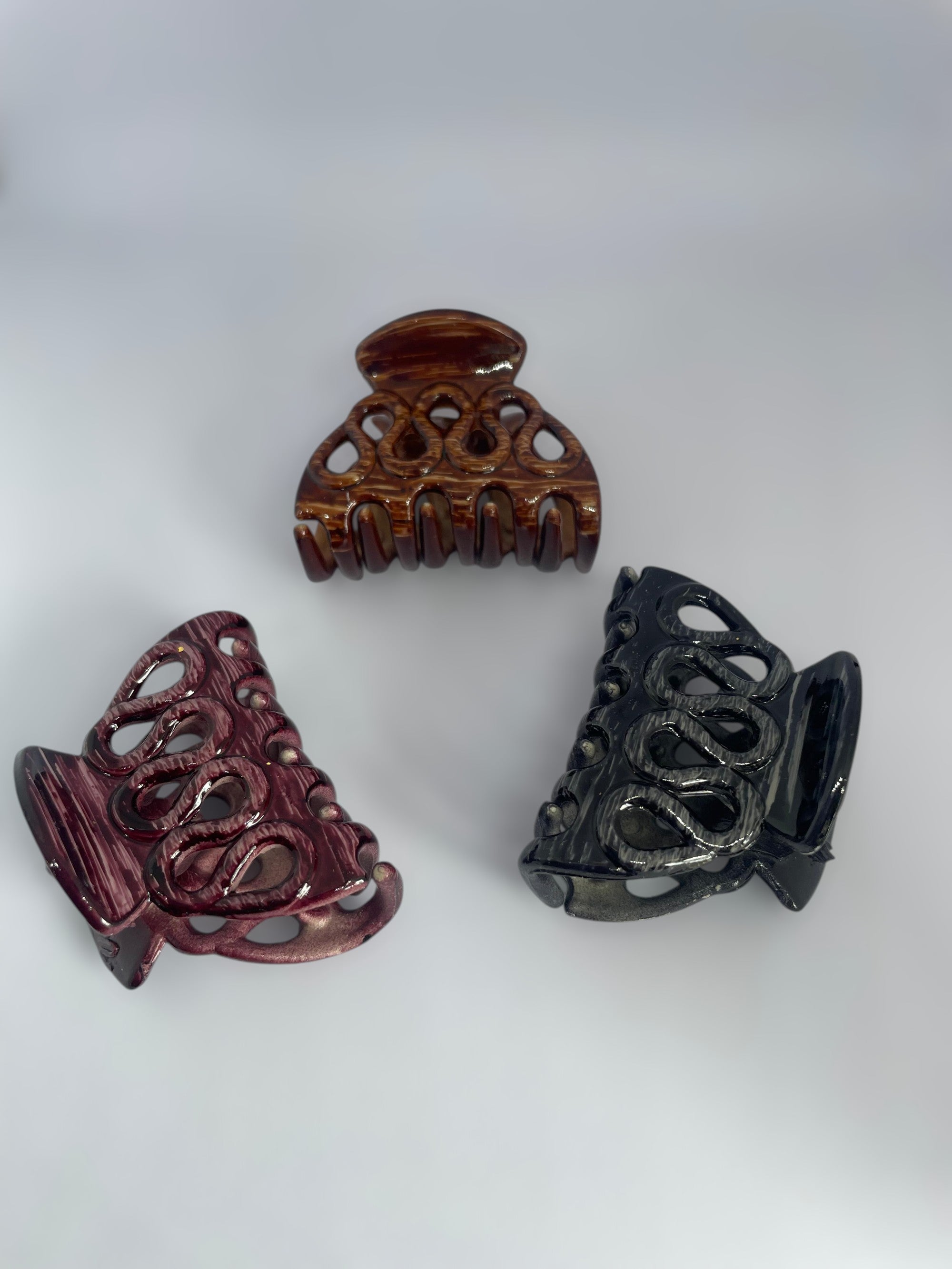 Marble Look Hollow Hair Clutcher